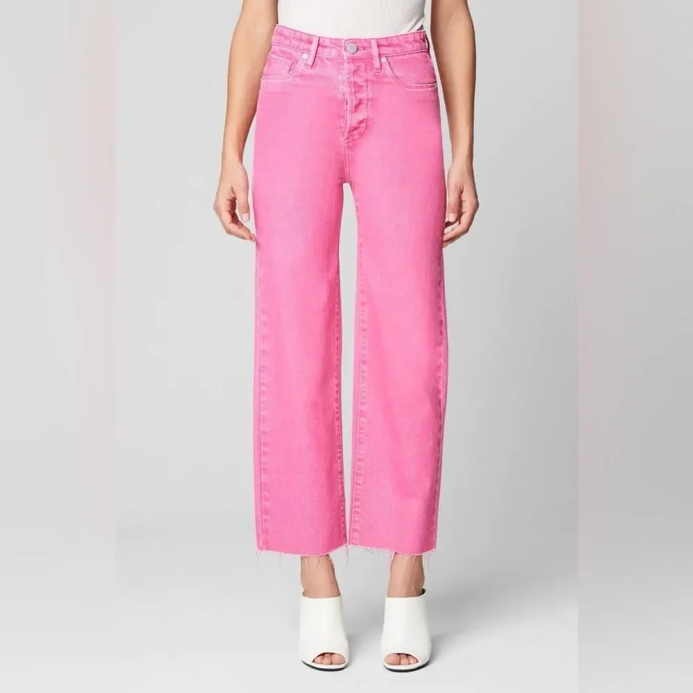 Blank NYC | The Baxter Pink Denim High-Waisted Straight Jeans